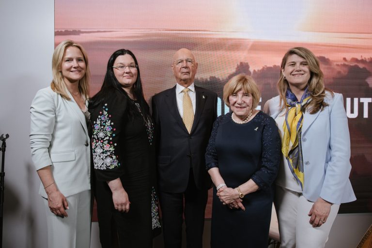 Klaus Schwab visits Ukraine House Davos on Final Day