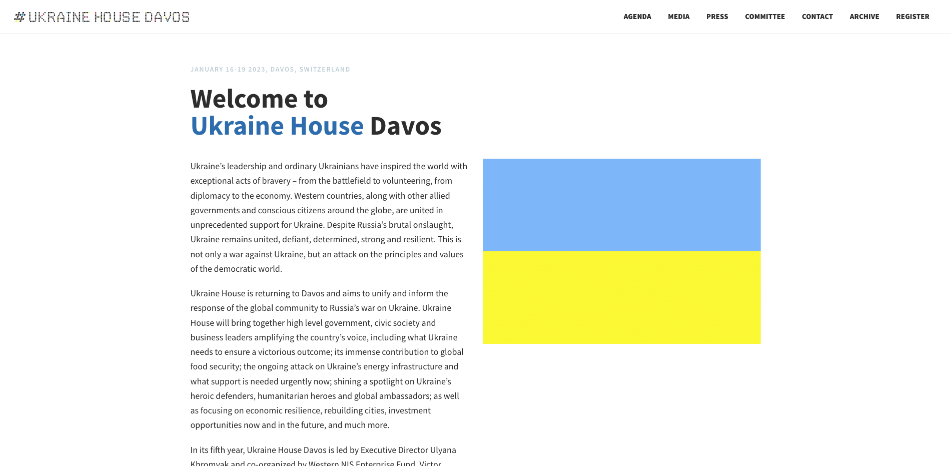 Ukraine House Davos 2023 image pic